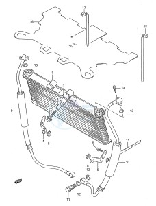 GSX750F (E28) drawing OIL COOLER