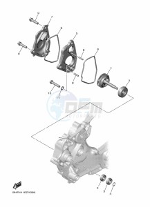 YZ450F (BHR2) drawing WATER PUMP