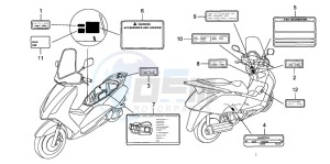 FES125 PANTHEON drawing CAUTION LABEL (FES1253-5)(FES1503-5)