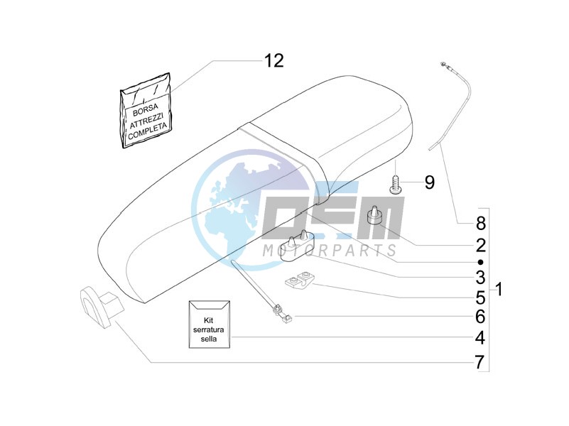 Saddle - Tool roll