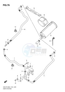 GSX-R1000 (E21) drawing EVAP SYSTEM (GSX-R1000L1 E14)