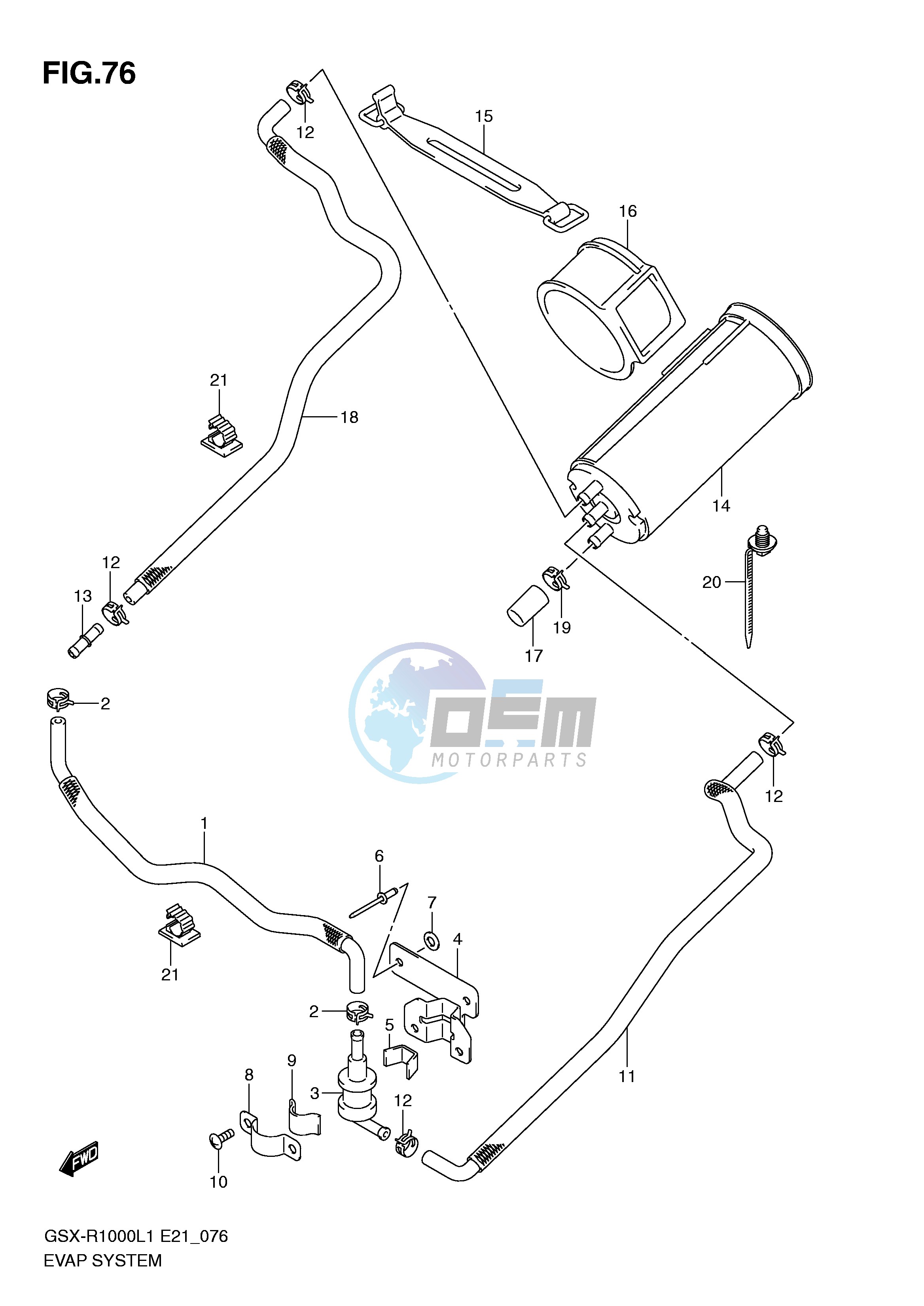 EVAP SYSTEM (GSX-R1000L1 E14)