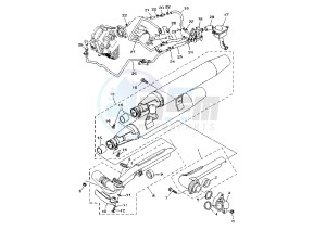 XVS DRAG STAR 1100 drawing EXHAUST SYSTEM