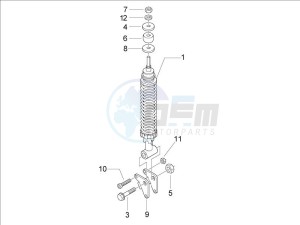 LX 125 4T ie E3 drawing Rear suspension - Shock absorber - s