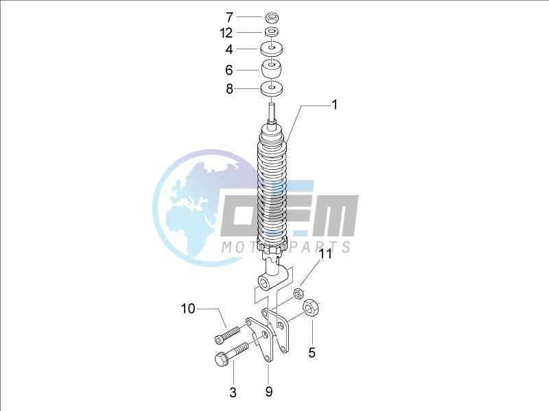 Rear suspension - Shock absorber - s