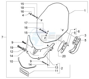 X9 125 Evolution drawing Windscreen