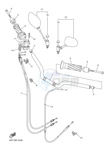 FZ8-N FZ8 (NAKED) 800 (2SH7) drawing STEERING HANDLE & CABLE