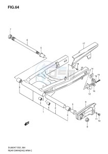 DL650 ABS V-STROM EU-UK drawing REAR SWINGING ARM