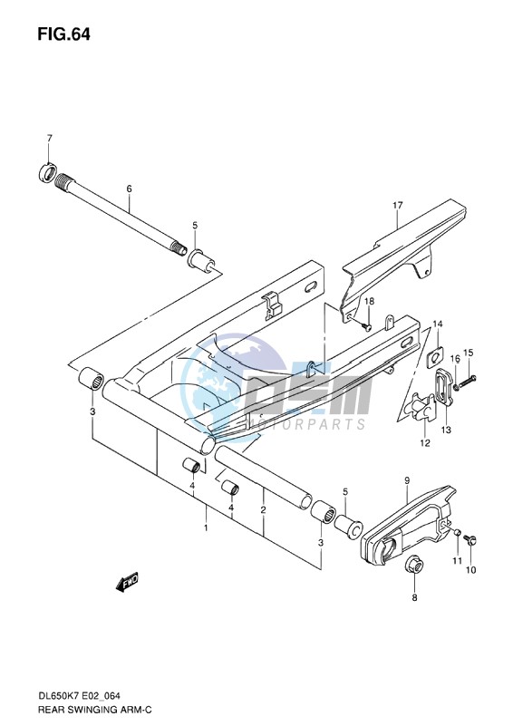 REAR SWINGING ARM