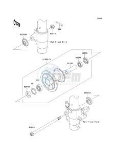 KX 100 A [KX100 MONSTER ENERGY] (A6F - A9FA) D6F drawing FRONT HUB