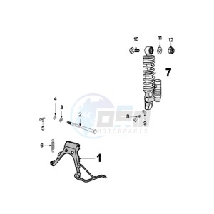 FIGHT 3 LCN drawing REAR SHOCK AND STAND