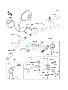 W800 EJ800ABS GB XX (EU ME A(FRICA) drawing Handlebar