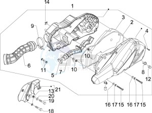 X7 125 ie Euro 3 drawing Air filter