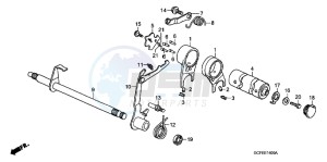 CRF70FB CRF70F ED drawing GEARSHIFT DRUM