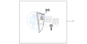 CBR1000RR9 Australia - (U / MME PSW SPC) drawing FAIRING SCUFF PAD