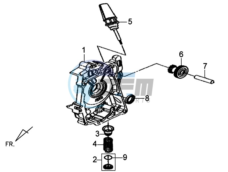 CRANKCASE RIGHT / START MOTOR