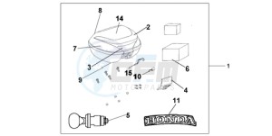 CBF600N9 UK - (E / MKH) drawing TOP BOX 35 L NH-A48M