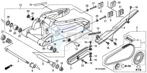 CBR600RA9 Europe Direct - (ED / ABS) drawing SWINGARM