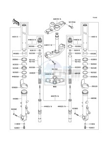 ZX 1200 C [NINJA ZZR 1200] (C1-C4) [NINJA ZZR 1200] drawing FRONT FORK