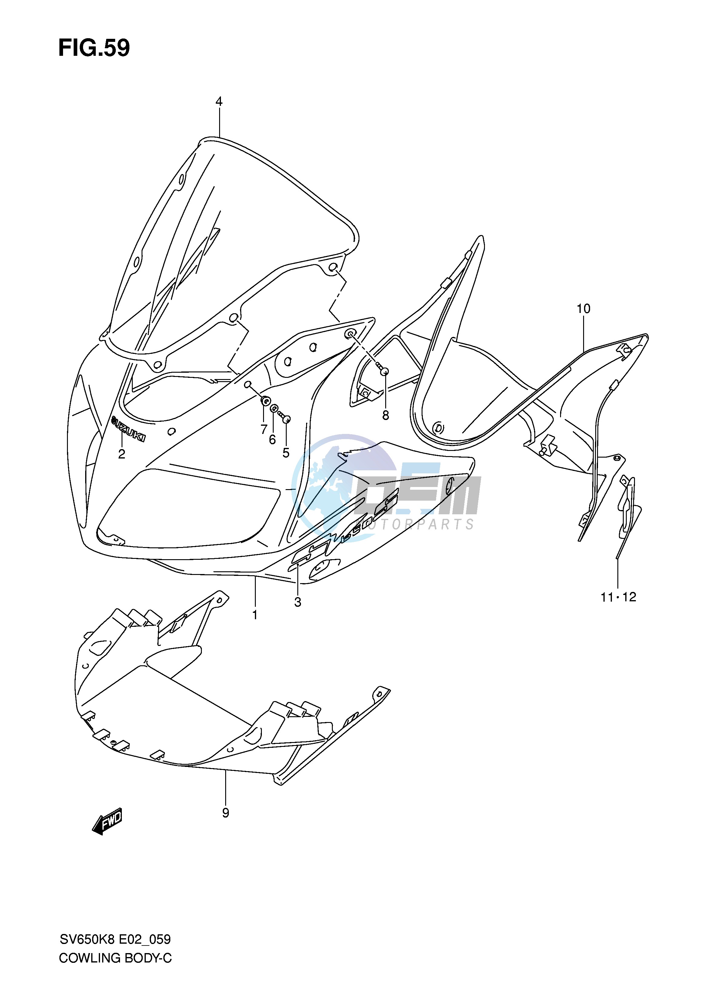 COWLING BODY (MODEL K8 WITH COWLING)