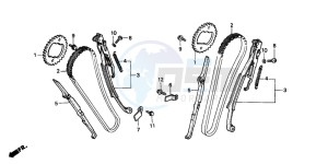 VT600CD drawing CAM CHAIN/TENSIONER