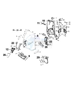 DJANGO 125 HERITAGE drawing COWLING FRONT