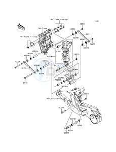 NINJA H2 ZX1000NFF XX (EU ME A(FRICA) drawing Suspension/Shock Absorber