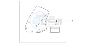 NC700SAD NC700S ABS 2ED - (2ED) drawing KIT WINDSCREEN