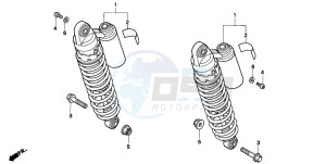 CB1000F drawing REAR CUSHION