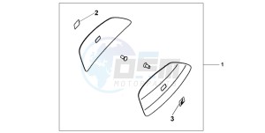 CBF600SA drawing COLOUR PANEL SET QUASAR SILVER MET