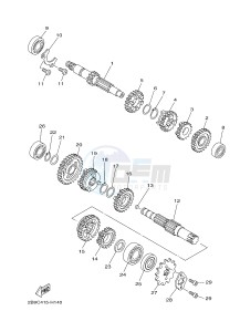 YBR125EGS (43B9) drawing TRANSMISSION