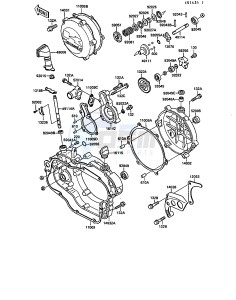 KX 125 G [KX125] (G1) [KX125] drawing ENGINE COVER-- S- -