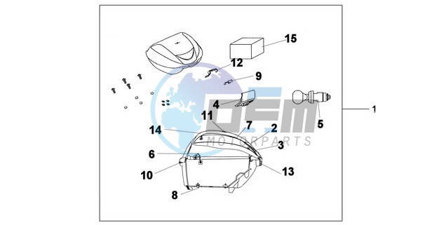 TOP BOX 35 L QUASAR SILVER