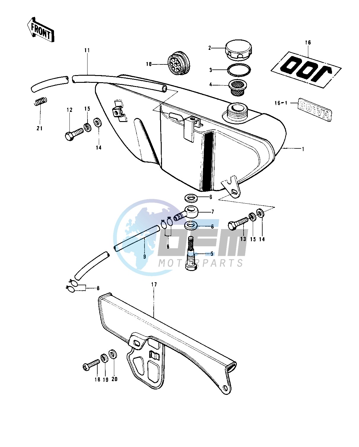 OIL TANK_CHAIN COVER -- 74-75- -