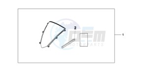 CBR600RAA UK - (E / ABS) drawing WINDSCREEN