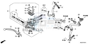 CB500FAD CB500F ABS Continue » UK - (E) drawing FRONT BRAKE MASTER CYLINDER (ABS)