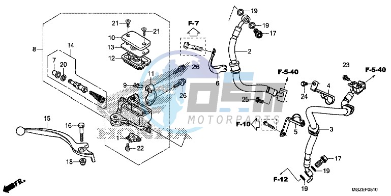 FRONT BRAKE MASTER CYLINDER (ABS)