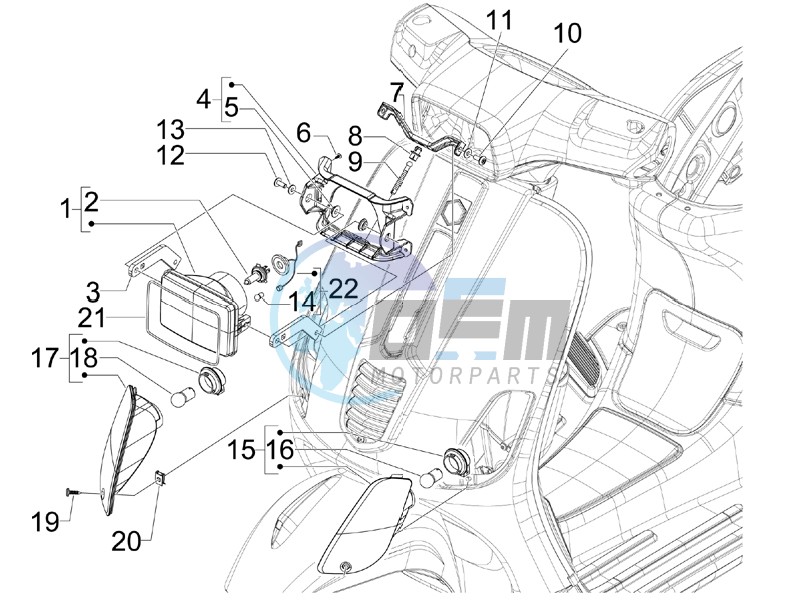 Front headlamps - Turn signal lamps