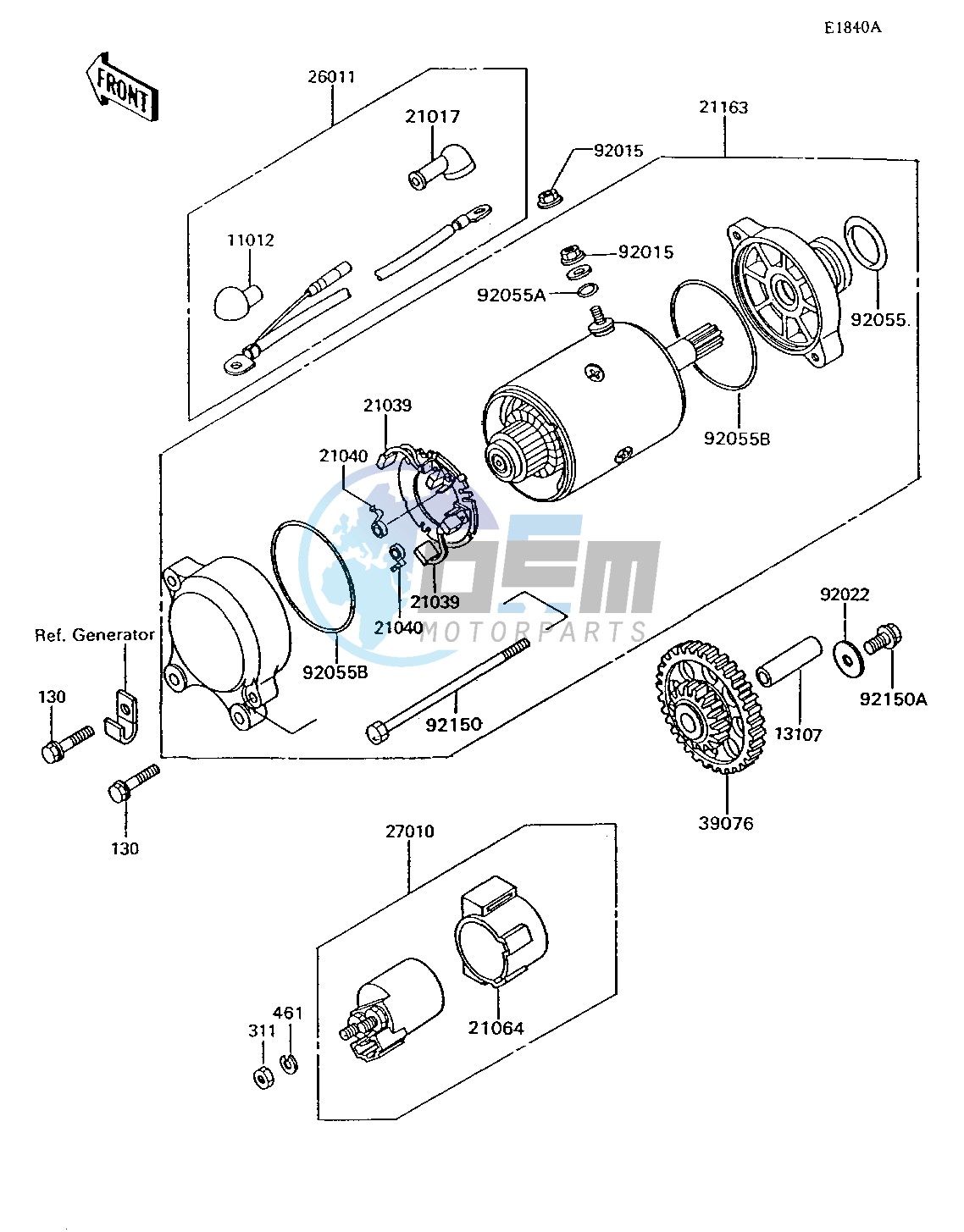 STARTER MOTOR-- ZG1200-B7_B8_B9- -