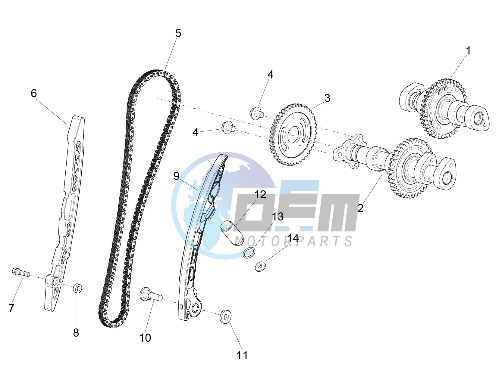 Rear cylinder timing system