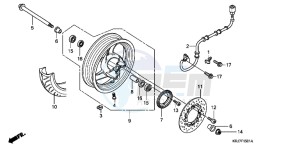 FES125AB S Wing E drawing FRONT WHEEL (FES125A) (FES150A)