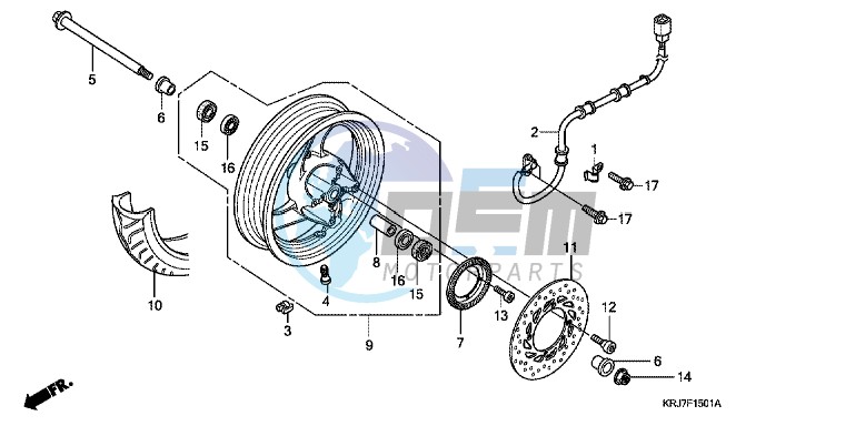 FRONT WHEEL (FES125A) (FES150A)