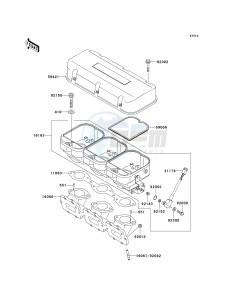 JT 1100 F [1100 STX D.I.] (F1-F2) [1100 STX D.I.] drawing THROTTLE