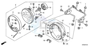 VTR2509 U drawing HEADLIGHT (VTR250-U)