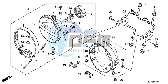 HEADLIGHT (VTR250-U)