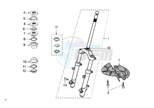 JET FORCE - 50 cc drawing FRONT FORK