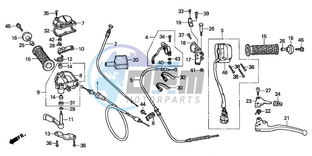 HANDLE LEVER/SWITCH/CABLE (TRX500FA1/2/3/4)