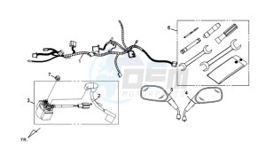 QUAD RAIDER 600 LE CHASSIS LONG drawing WIRING HARNASS