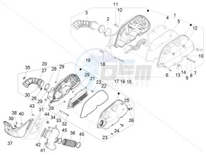 SUPER GTS 300 4T 4V IE ABS E3 (APAC) drawing Air filter