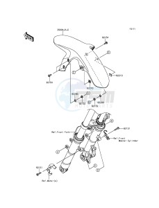 Z250SL BR250EGF XX (EU ME A(FRICA) drawing Front Fender(s)